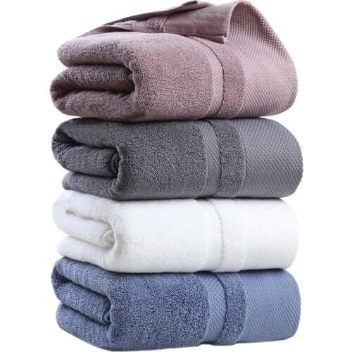 Bathroom Face Shower Towels 100% Cotton Thick Bath Towel Solid Color Geometric Home Hotel For Adults Kids