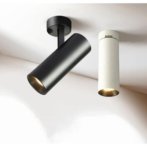 Luminária led para teto dobrável,7 12 15 20 30W lâmpadas embutidas de led cob dobrável 360 ° com rotação, iluminação de fundo