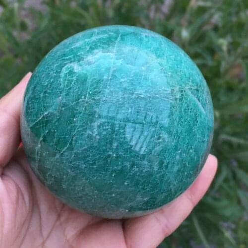 Natural Tianhe stone sphere Mozambique quartz crystal therapy