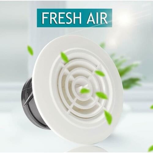 Wearable fan round Air Vent ABS Louver Grille Cover Adjustable Exhaust Vent for Bathroom Office Ventilation PAK55