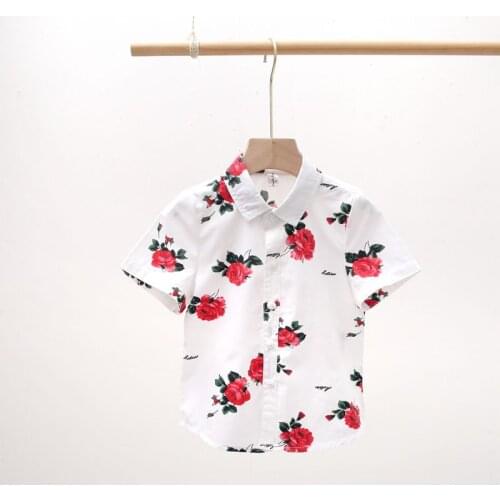 Shirt For Boys Summer Hawaii Shirt School Kids ChildrenS Day Formal Performance Blouse Photograph Girls T Shirt Teenager Shirt