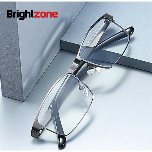 Anti-blue Light Stainless Steel Business Men Reading Reader UV400 Presbyopic Optical Glasses +1.0 1.5 2.0 2.5 3.0 3.5 4.0 Oculos