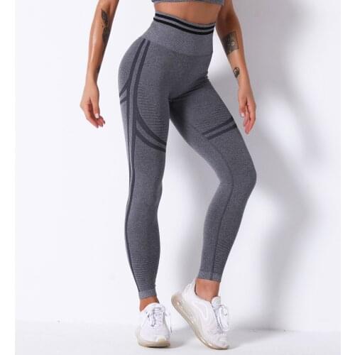 Yoga Pants Running Leggings Seamless Women High Waist Elastic Squat Proof Fitness Tights Peach Hip Lifting Exercise GYM Capris