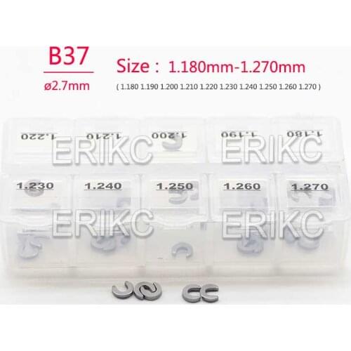 B37 Sizes 1.18mm-1.27mm Fuel Nozzle Lift Adjusting Gasket and Common Rail Diesel Injector Adjustment Shims Set for Bosch Shims