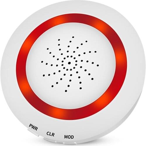 Tuya Smart Home Wifi Wireless Linkage Smart Sound And Light Alarm Tuya Detection Siren Alarm