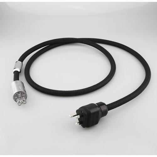 Viborg UK Mains Power Leads HIFI UK Power Cord With Pure Copper Rhodium Plated UK Plug Cable For HongKong ,Singpore UK