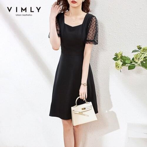 Черные летние платья Vimly China At AliExpress