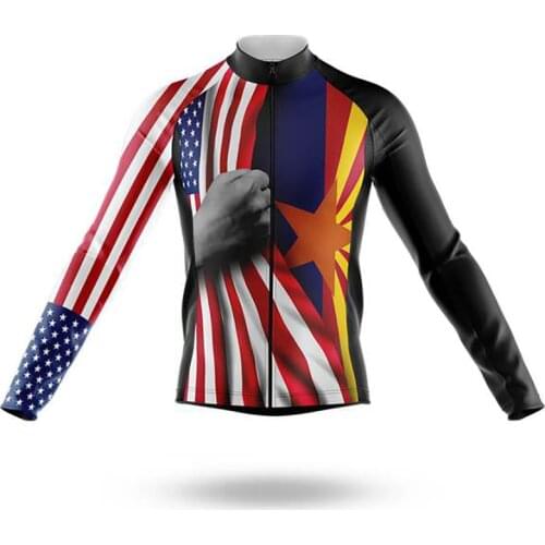 Factory Mens Flag Long Top Autumn&Winter mens Long Cycling Jersey Mens MTB Bike Shirt Bicycle Clothing