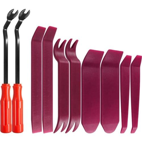 Auto Door Clip Panel Trim Removal Tool Kits Navigation Disassembly Seesaw Car Interior Plastic Seesaw Conversion Tool 10pc/ Sets