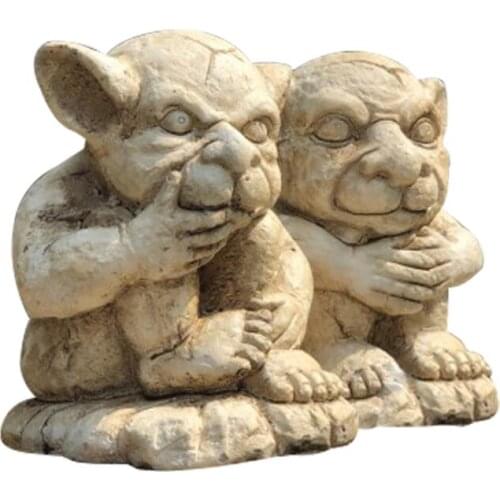 Beast animal Unique old little monster statue Garden courtyard balcony flower rack animal ornaments Warriors Home Decoration