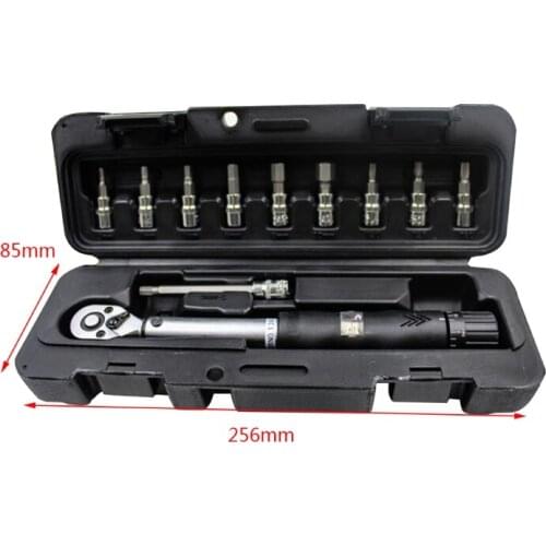 10/11pcs 1/4\" 2-14Nm Adjustable Torque Wrench Spanner Bicycle Repair Tools Kit