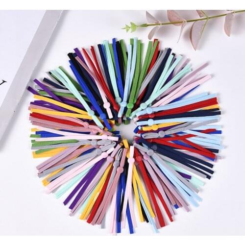 1000 Pcs Elastic Band Cord for Mask Sewing Adjustable Buckle Stretchy 5mm Mask Earloop Lanyard Earmuff Rope Making Supplies