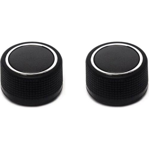 2Pcs 25.8mm Rear Radio Volume Control Knob Pair Chrome For Buick Cadillac Chevy GMC BR