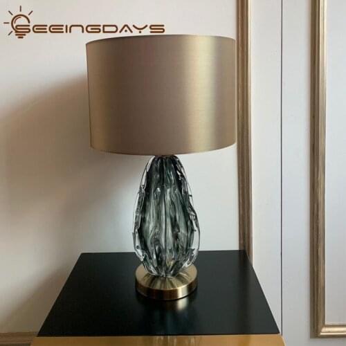 36x63cm Free Shipping Post-Modern LuxuryTable Lamp and Simplicity American Bedroom Bedside Table Lamp Glazed Lamp Living Room