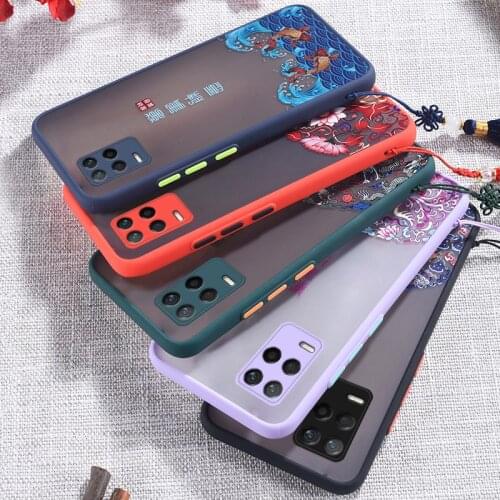 3D Emboss Silicone Phone Case For OPPO K7X K5 K9 F11 A3S A5S A55 A95 Luxury Lanyard PC Hard Cover Case For Realme V5 V11 V13 V15