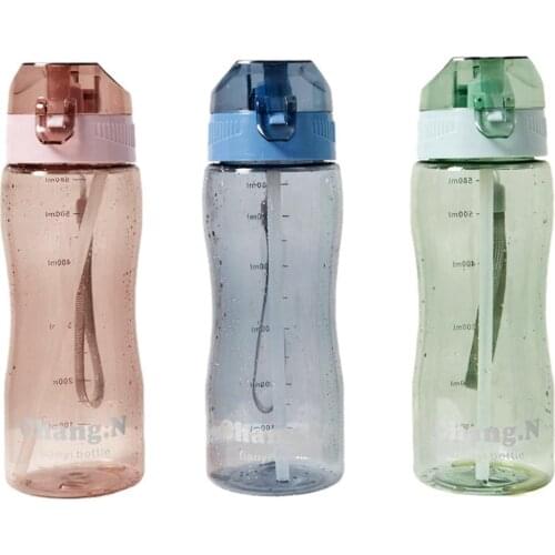 580ml Plastic Sports Water Bottle Cup Portable Leak-proof Student Kids Bottle For Water Outdoor Sport Camping Drinking Bottle