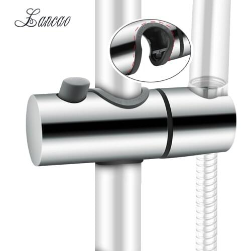 Bathroom Accessories Universal 23~25mm ABS Plastic Shower Slide Rail Bar Holder Adjustable Clamp Holder Bracket Replacement