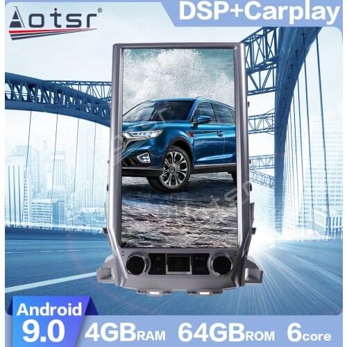 AOTSR For Toyota Land Cruiser 4+64GB 16 inch Android 9.0 PX6 Tesla Vertical screen Car GPS Navigation Multimedia Player Carplay