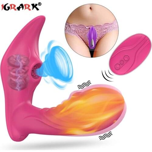 Wireless Heating Vagina Sucking Vibrator Vibrating Sucker Oral Sex Suction Clitoris Stimulator Erotic Sexual Sex Toys for Women