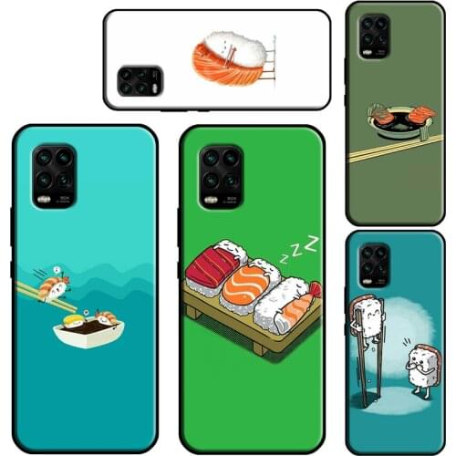 Sushi Food Case For Xiaomi Mi 11 Lite 10 9 9T 10T Pro A3 11 Ultra POCO M3 X3 Pro F2 F3 Phone Fundas