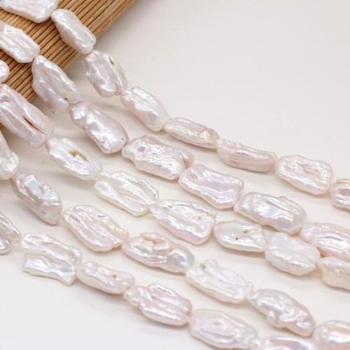 Natural Baroque Pearl White Irregular Loose Beads For Jewelry Making Bracelet Necklace Handmade Spacer Beads Length 36 cm
