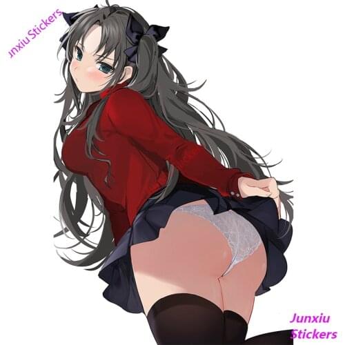 Fate Stay Night Tohsaka Rin Waifu Anime Girl for Saab Sticker Sexy Stickers Computer Notebook Car Wall Decoration KK13*13cm