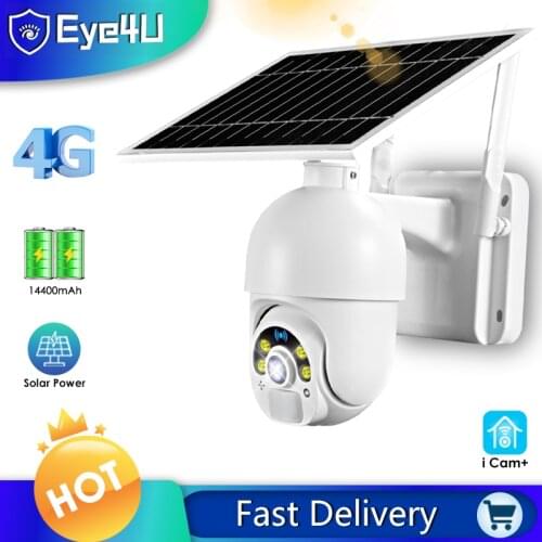 3G 4G SIM Card IP Camera Outdoor 1080P HD CCTV Camera Wireless WiFi Security Camera PIR Radar Detection Color Night Vision 30M
