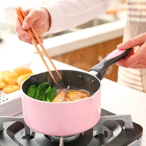 Mini 16CM Nonstick Soup Pots Cookware Frying Pan Fried Eggs Pot Heat-resistant Bakelite Handle Universal Gas Induction Cooker