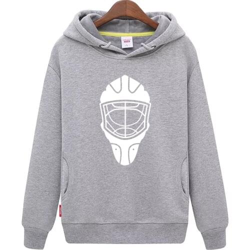 Cool Hockey Free shipping cheap unisex grey hockey hoodies Sweatshirt with a hockey mask for men & women