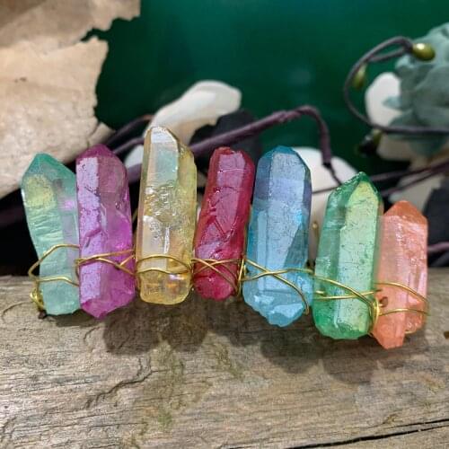 Colorful jewelry raw crystal hairpin hair comb real stone hair accessories witchcraft accessories shooting women gifts