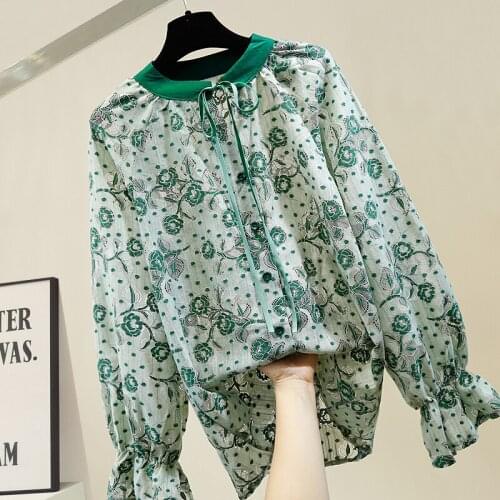 Lace-up Bell Sleeve Lace Shirt Woman Hollow Out Transparent Shirt Womens Fashion Sexy Single Breasted Long-sleeved Blouse Women