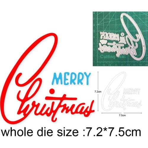 Metal cutting dies cut die mold Letter Merry Christmas decoration Scrapbook paper craft knife mould blade punch stencils dies