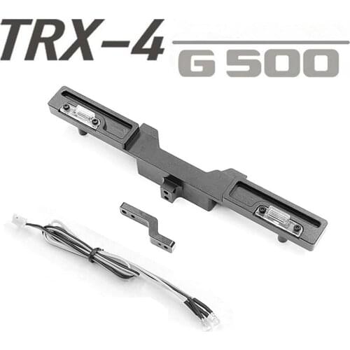 Metal Rear Bumper with LED Light for 1/10 Traxxas TRX4 G500 RC Car Parts Accessories