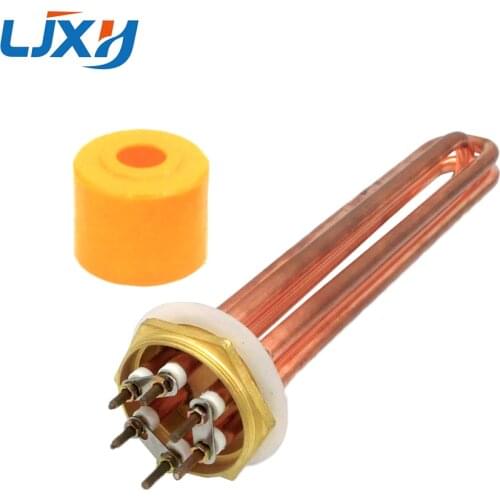 LJXH DN50/2inch Water Heater Heating Element Copper Thread Tubular Electric Heaters Parts 110V/220V/380V 3KW/4.5KW/6KW/9KW/12KW