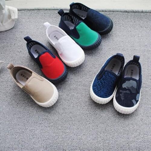 2021 New Children Canvas Shoes Casual Sneakers for Kids Boys Girls Breathable Loafers Soft Comfortable Spring SDB016
