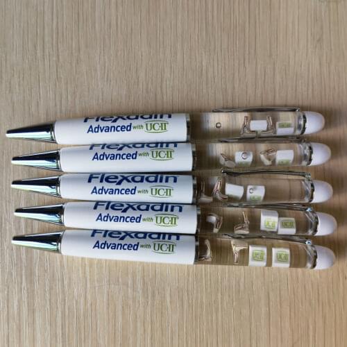 Novelty Box Bone Figures Can Be Moved Left And Right 3D Floater Liquid Ballpoint Floating Pen