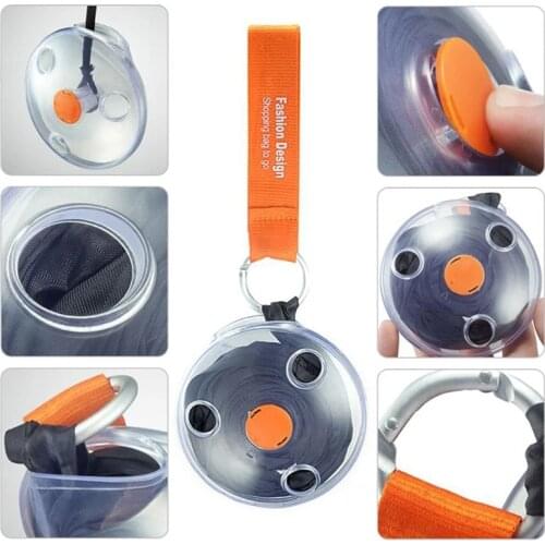 Portable Disc Folding Shopping Bag Reusable Recycle Shopper Bag Small Storage Shopping Shoulder Bags Roll Up Tote Bag Pouch