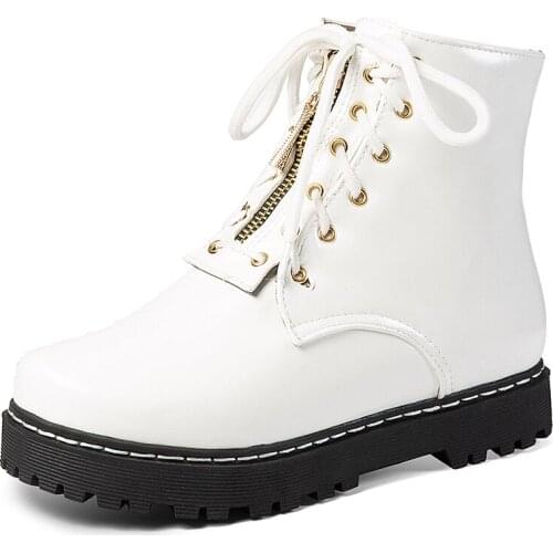 Plus Size Lace up boots boots women shoes ankle boots for women ladies boots shoes woman winter