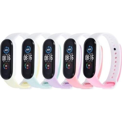 Strap For Xiaomi Mi Band 6 5 4 3 Gradient Soft Silicone Replacement Universal Bracelet For Xiaomi Mi Band4 Band6 Band5 Wristband