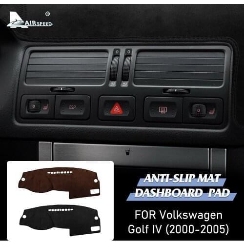 AIRSPEED Flannel for Volkswagen VW Golf 4 MK4 Accessories Car Dashboard Anti Slip Mat for Golf IV 1J Anti UV Mat Cover Dash Mat