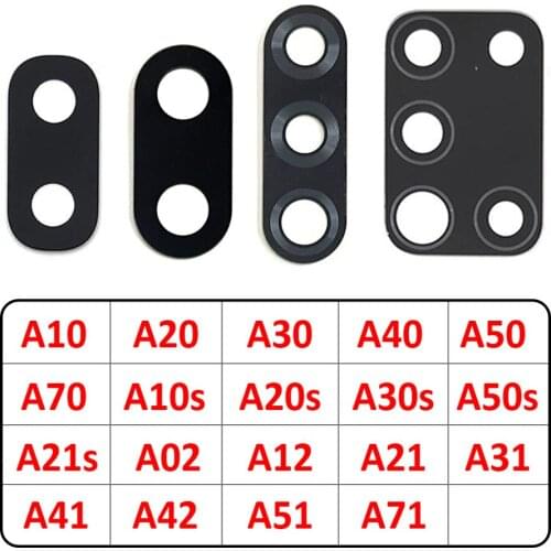 10PCS Camera Glass Lens For Samsung A10 A20 A30 A40 A50 A70 A31 A42 A51 A71 A21S A30S A12 A21 A10s A20s A02 A02s With Adhesive