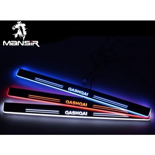 LED Door Sill Lights For Nissan Qashqai J11 2016 2017 2018 Plate Guard Pathway Welcome Car Scuff Led Light Pedal Light