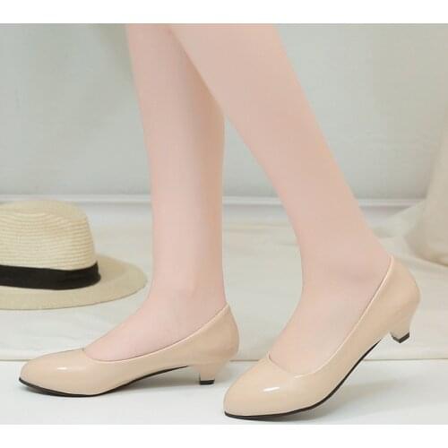 Female Pumps Nude Shallow Mouth Women Shoes Fashion Office Work Wedding Party Shoes Ladies Low Heel Shoes Woman Autumn A00139