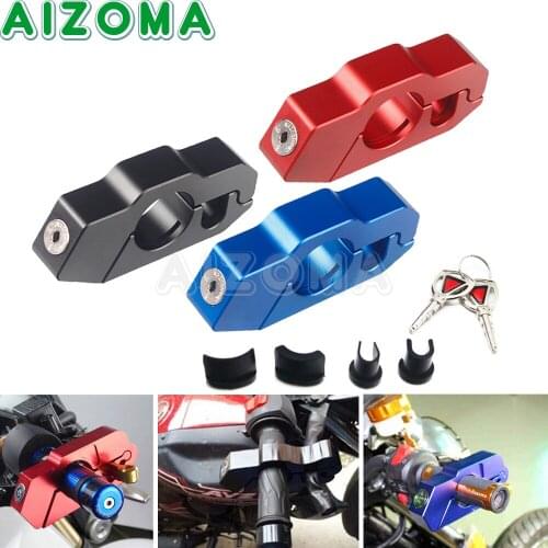 Scooter ATV Motorcycle Grip Lock CNC Aluminum Handlebar Brake Lever Security Safety Locks For Honda Kawasaki Yamaha Universal