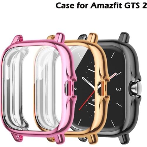 TPU Protective Case Cover for Xiaomi Huami Amazfit GTS 2 Watch Screen Protective Shell Plating Soft TPU Bumper For Amazfit GTS2