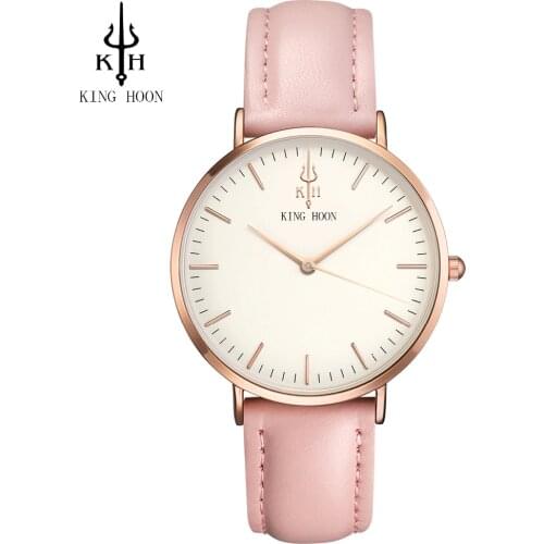 Ladies Fashion Quartz Watch Women Leather Casual Dress Womens Watches Rose Gold Crystal reloje mujer 2016 montre femme