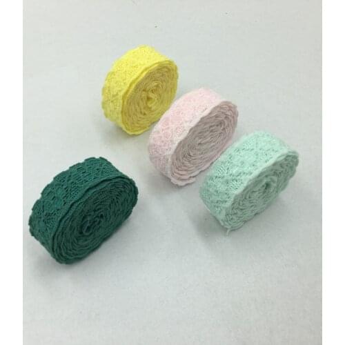 10Yard Colored Clover Elastic Lace Trim Accessories Beautiful Thin Stretch Lace Ribbon DIY Sewing Underwear Supplies 19mm