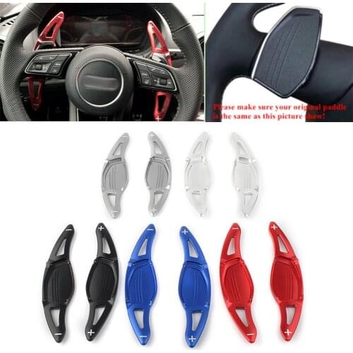 2Pcs Car Steering Wheel Shift Paddle Extension Direct Shifter Gear For Audi RS3 RS4 RS5 2017-2020 / R8 TT RS 2016-2020