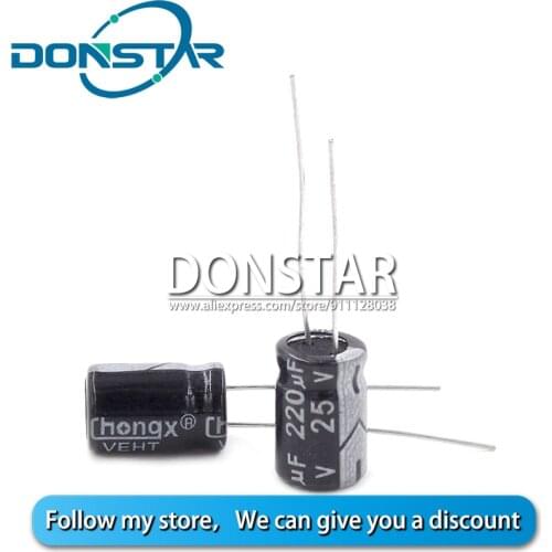 20PCS 25V 220UF Electrolytic Capacitor 220UF 25V 8*12MM Aluminium Electrolytic Capacitor