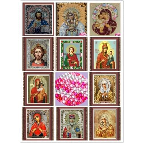 2019 free hot arrived 5D DIY crystal Diamond Embroidery IconS diamond religion Rhinestones Cross Stitch Kits diamond embroidery